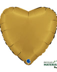 Heart Gold (Helium) - 18 Inches
