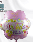 Flower Birthday Wishes Balloon