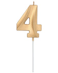 Candle Glamour Vibes Metallic Gold Number 3 - 1 Pc- (7cm)