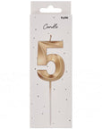 Candle Glamour Vibes Metallic Gold Number 5 - 1 Pc- (7cm)