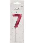 Candle Glamour Vibes Metallic Pink Number 7 - 1 Pc- (7cm)