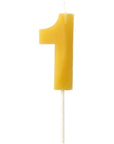 Candle Bees Wax Number 1 - 1 Pc- (4.5cm)