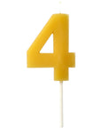 Candle Bees Wax Number 4 - 1 Pc- (4.5cm)
