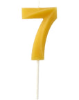 Candle Bees Wax Number 7 - 1 Pc- (4.5cm)