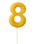 Candle Bees Wax Number 8 - 1 Pc- (4.5cm)
