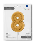 Number 8 Gold (Helium) - 26 Inches