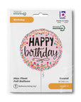 Happy Birthday Pink Confetti Balloon