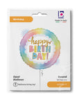 Happy Birthday Rainbow Holographic Opal Balloon