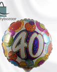 40 Colourful Polka Holographic Balloon