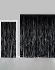 Premium Party Curtain Foil Flame Retardant Black 8ft*3ft - 1 Pc