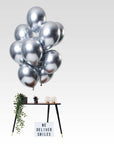 Let It Shine Silver 12pc Latex Balloon (Helium/Air Filled) - 11 Inches