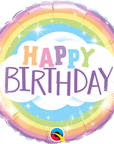 Round Birthday Rainbow Balloon