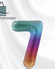 Ombre Number 7 Balloon
