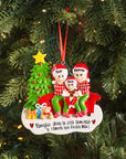 Personalised Ceramic Resin Ornament Family on the sofa for 3-1 pc