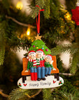 Personalised Ceramic Resin Ornament Christmas bench for 3-1 pc