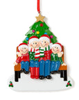Personalised Ceramic Resin Ornament Christmas bench for 4-1 pC
