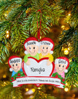 Personalised Ceramic Resin Ornament Four with a heart-1 pc