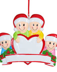 Personalised Ceramic Resin Ornament Four with a heart-1 pc
