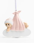 Personalised Ceramic Resin Ornament Welcome Welcome baby girl! -1 pc