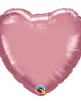 Heart Chrome® Mauve (Helium) - 18 Inches