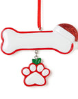Personalised Ceramic Resin Ornament Bone with hat -1 pc