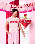 Foil Balloon Heart Love Portion (Helium)- 21*25 Inches