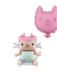 Gabby's Dollhouse Foil Balloon Baby Boy And Cat (Helium)-16*18 Inches
