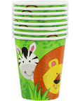 Paper Cups 220 ml Animal Jungle- 12 Pc