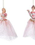 Premium Polyresin 16cm  Ballerina With Flowers On Ornament - 1 Pc