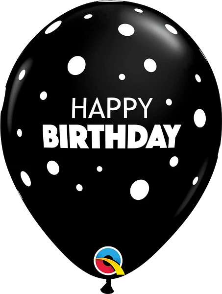 Birthday Big &amp; Little Dots Latex Balloon (Helium/Air Filled) - 11 Inches