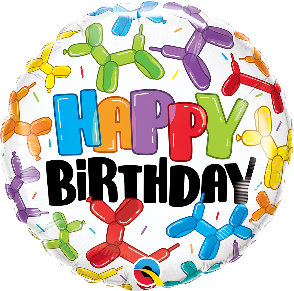 Dog Happy Birthday Round Balloon
