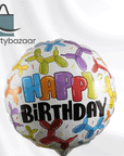 Dog Happy Birthday Round Balloon
