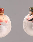 Premium Glass Ball With Nutcracker Sant-1Pc