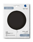 Globe Satin Black 4D Balloons (Air-filled) - 15 Inches
