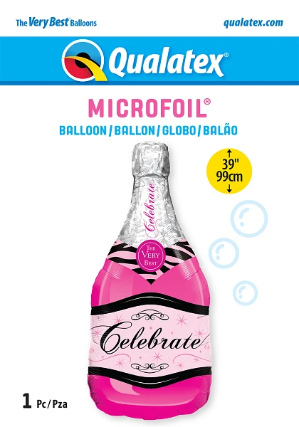 Celebrate Pink Bubbly Wine (Helium) - 39 Inches