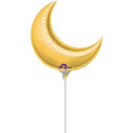 Gold Crescent Moon Balloon