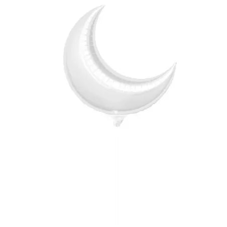Silver Crescent Moon Balloon