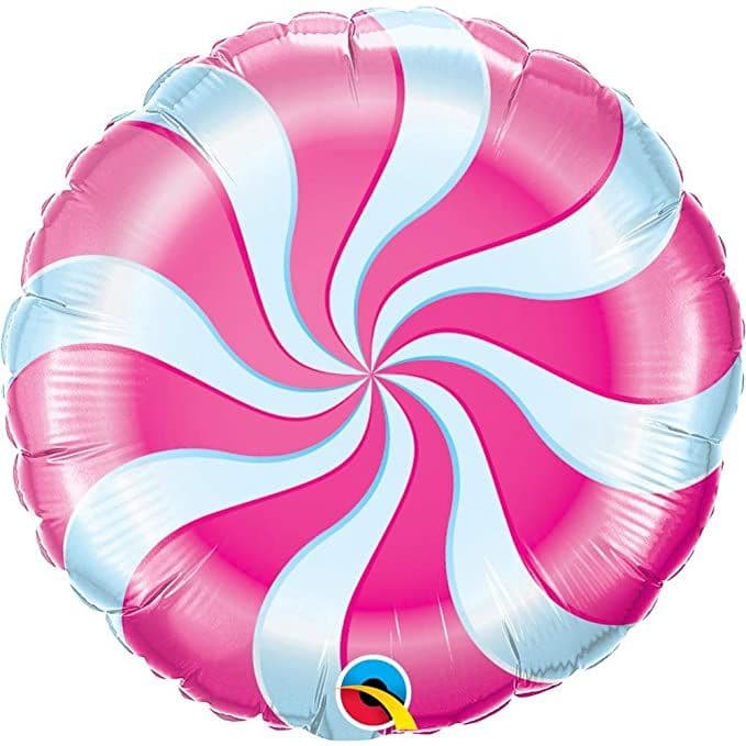 Pink Candy Swirl Circle Round Balloon