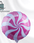 Pink Candy Swirl Circle Round Balloon