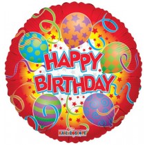 Happy Birthday Red Round Balloon