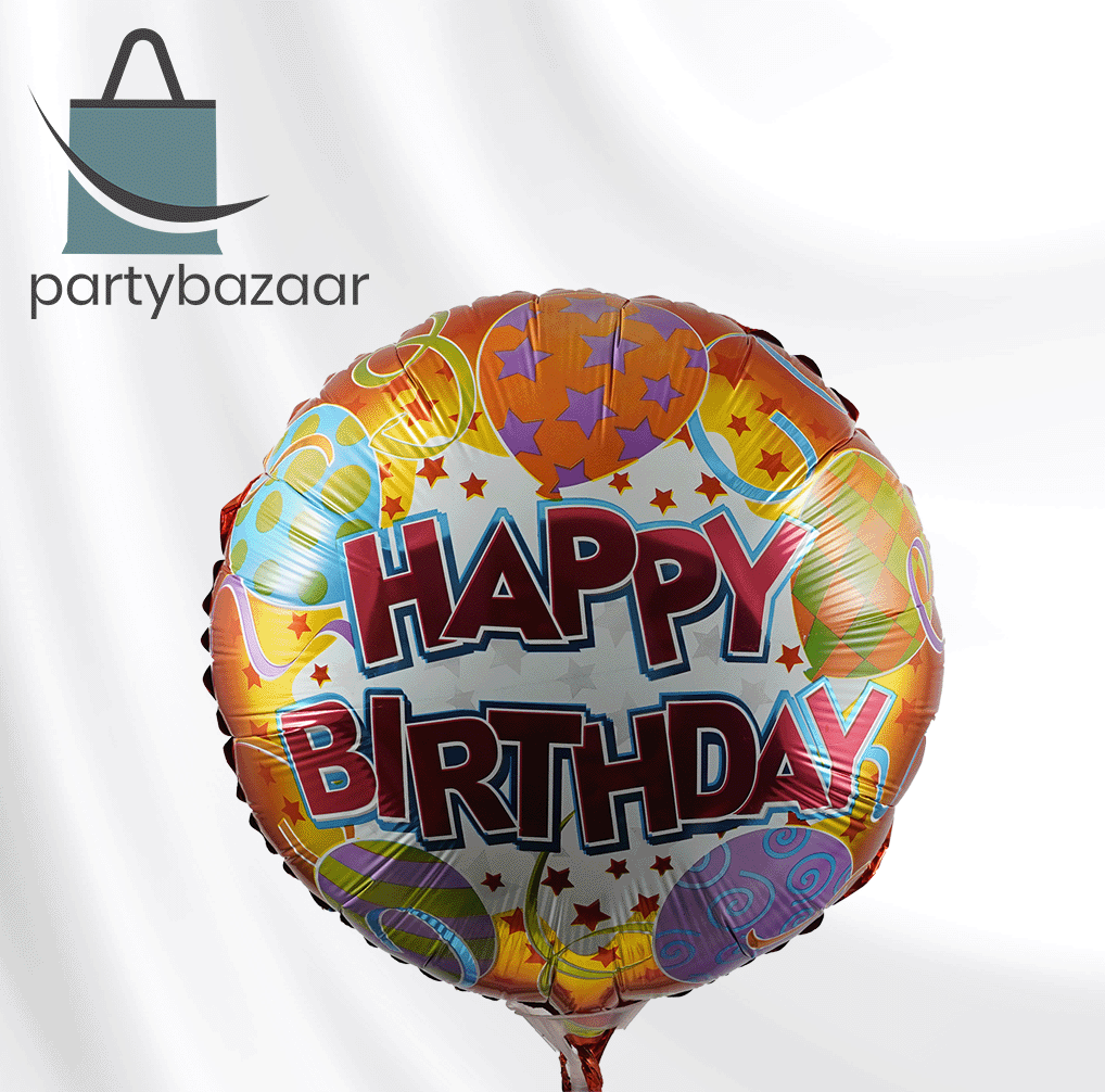 Happy Birthday Red Round Balloon