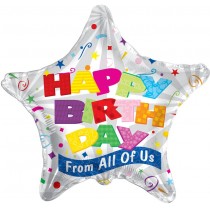 Happy Birthday From All Of Us Star Balloon