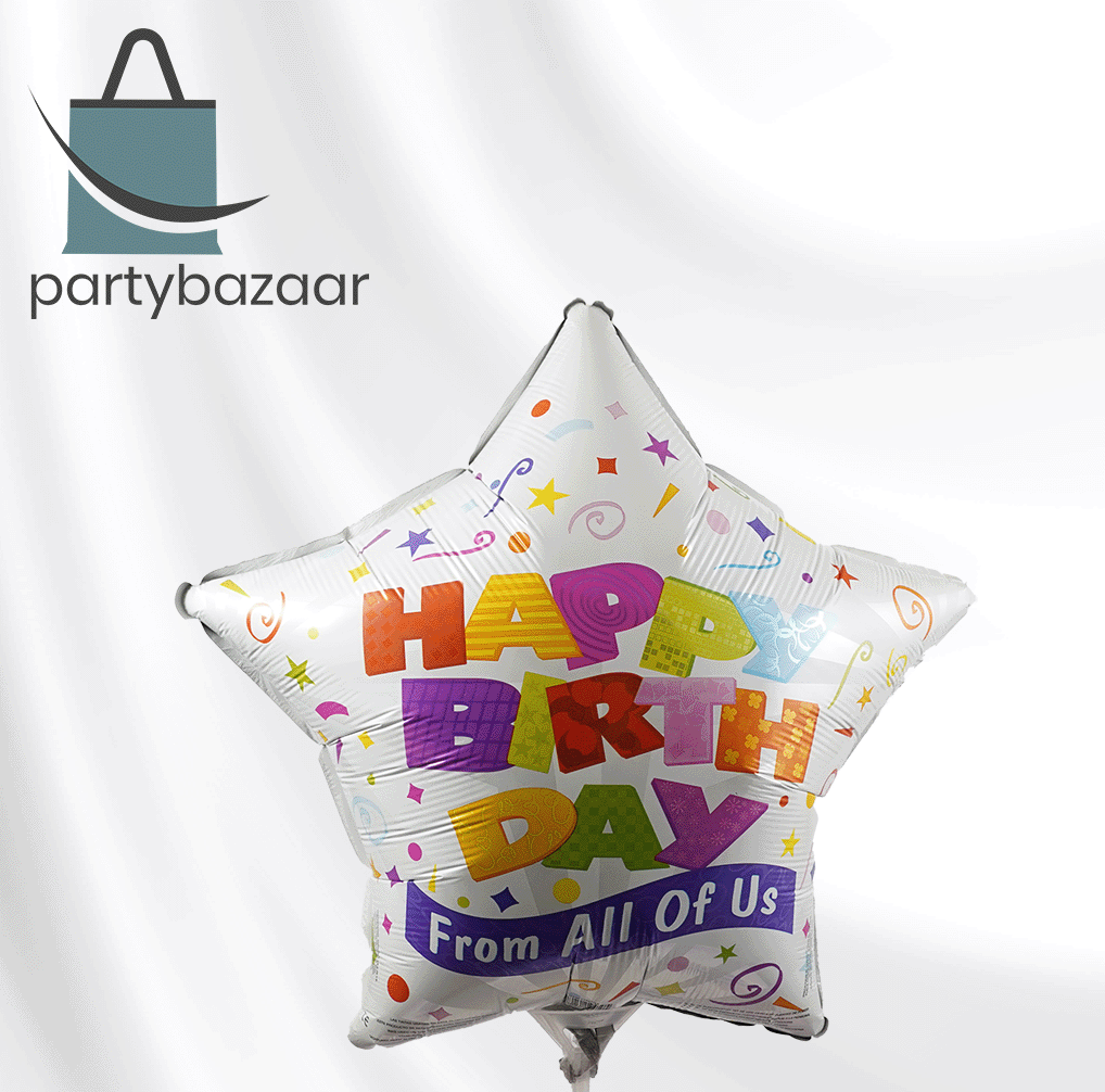 Happy Birthday From All Of Us Star Balloon