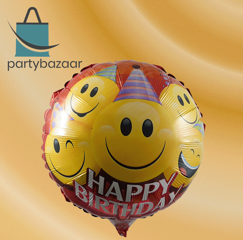 Birthday Party Smile Round Balloon