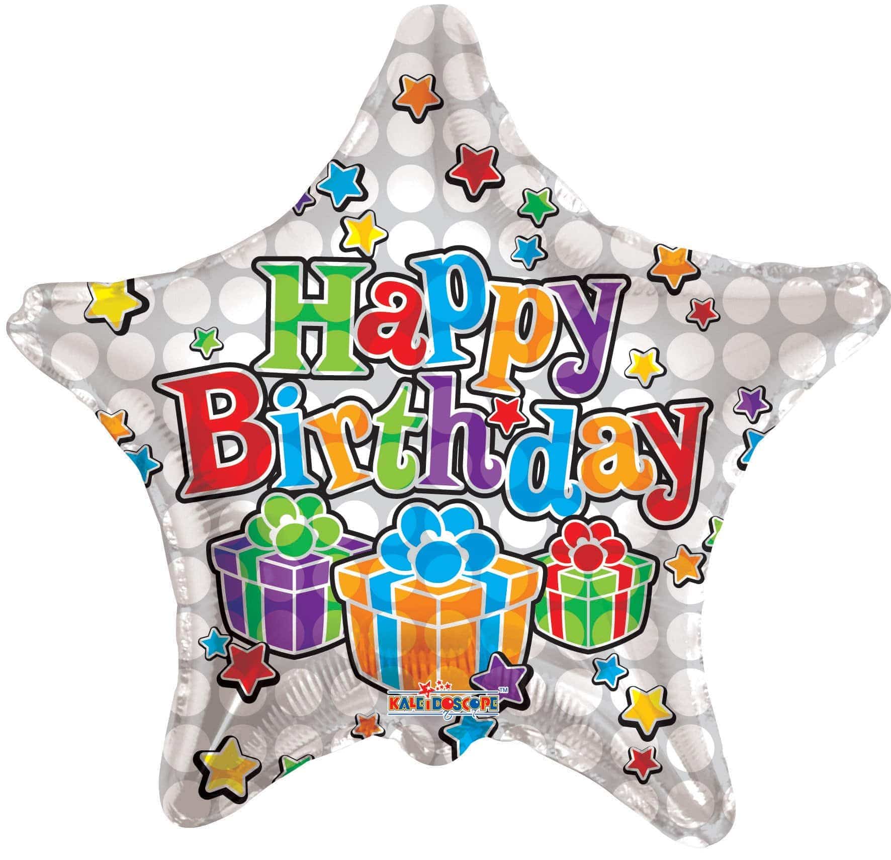Big Dots Happy Birthday Stars Balloon