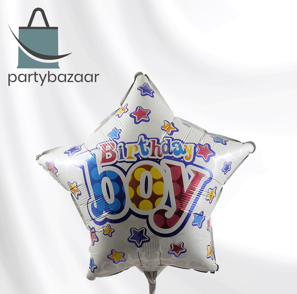 Happy Birthday Boy Star Balloon