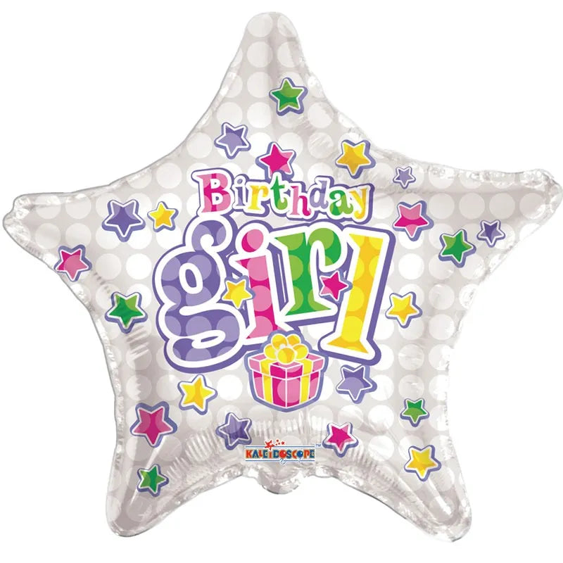 Happy Birthday Girl Star Balloon 