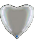 Heart Silver (Helium) - 18 Inches