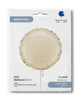 Round Satin Cream (Helium) - 18 Inches