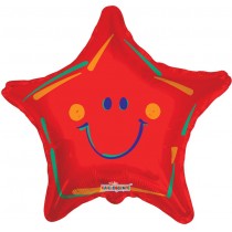 Red Smiley Balloon Star Balloon